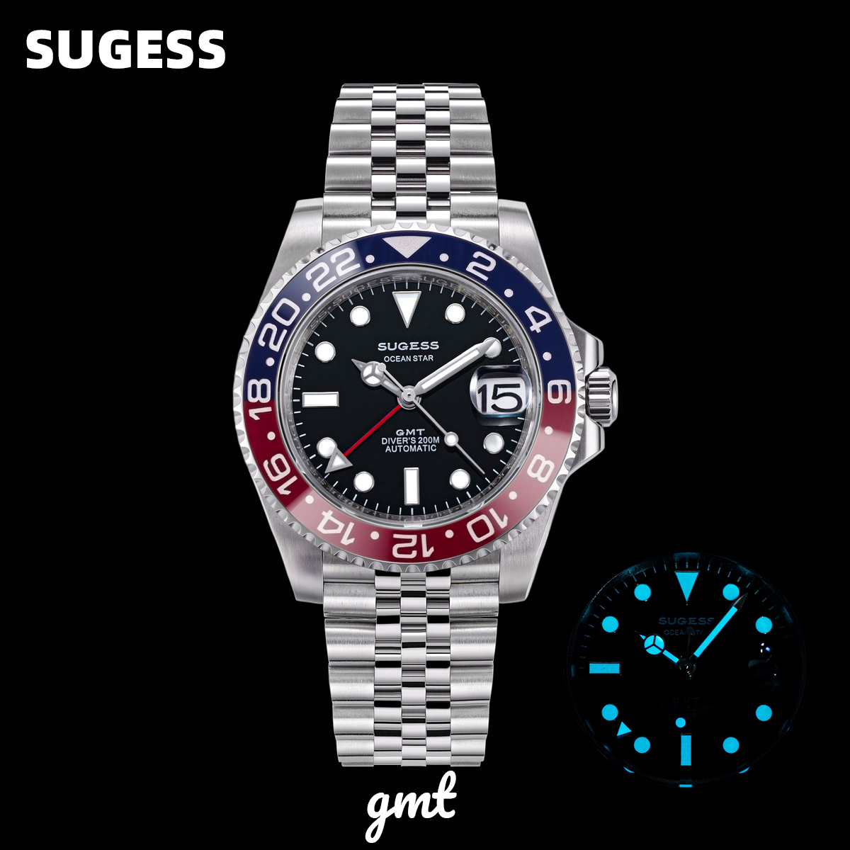 Rolex Watch Datejust - Мужские дайверские часы Sugess GMT, автоматические