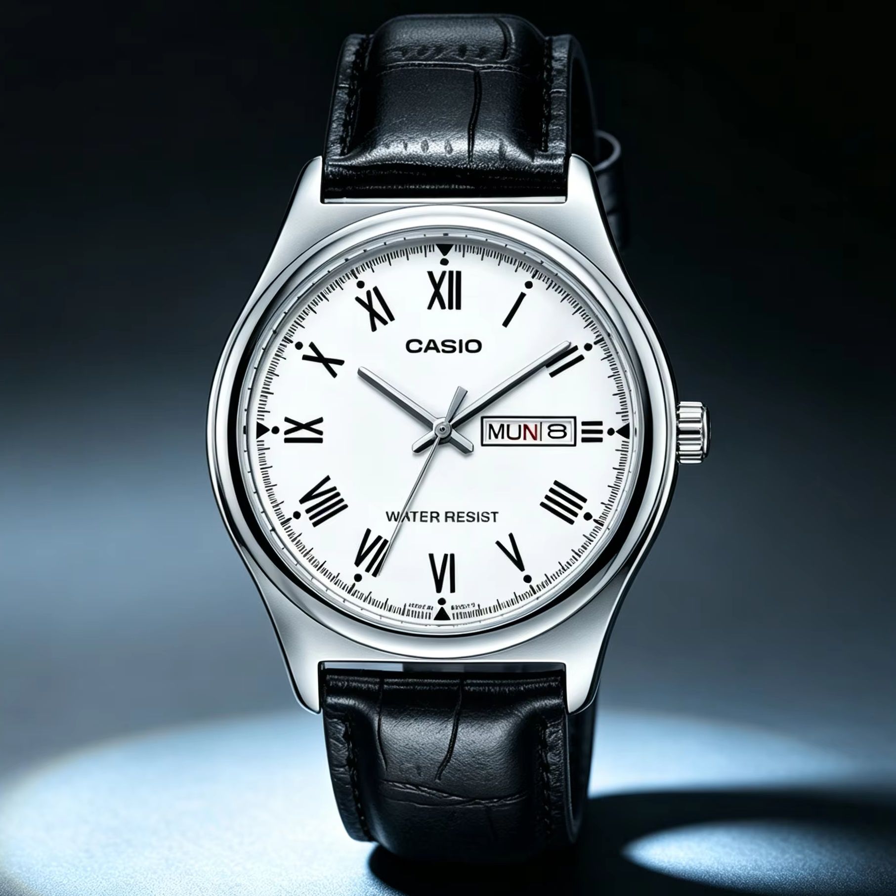 Leather Watch Band Men - Мужские аналоговые наручные часы Casio MTP‑V006L