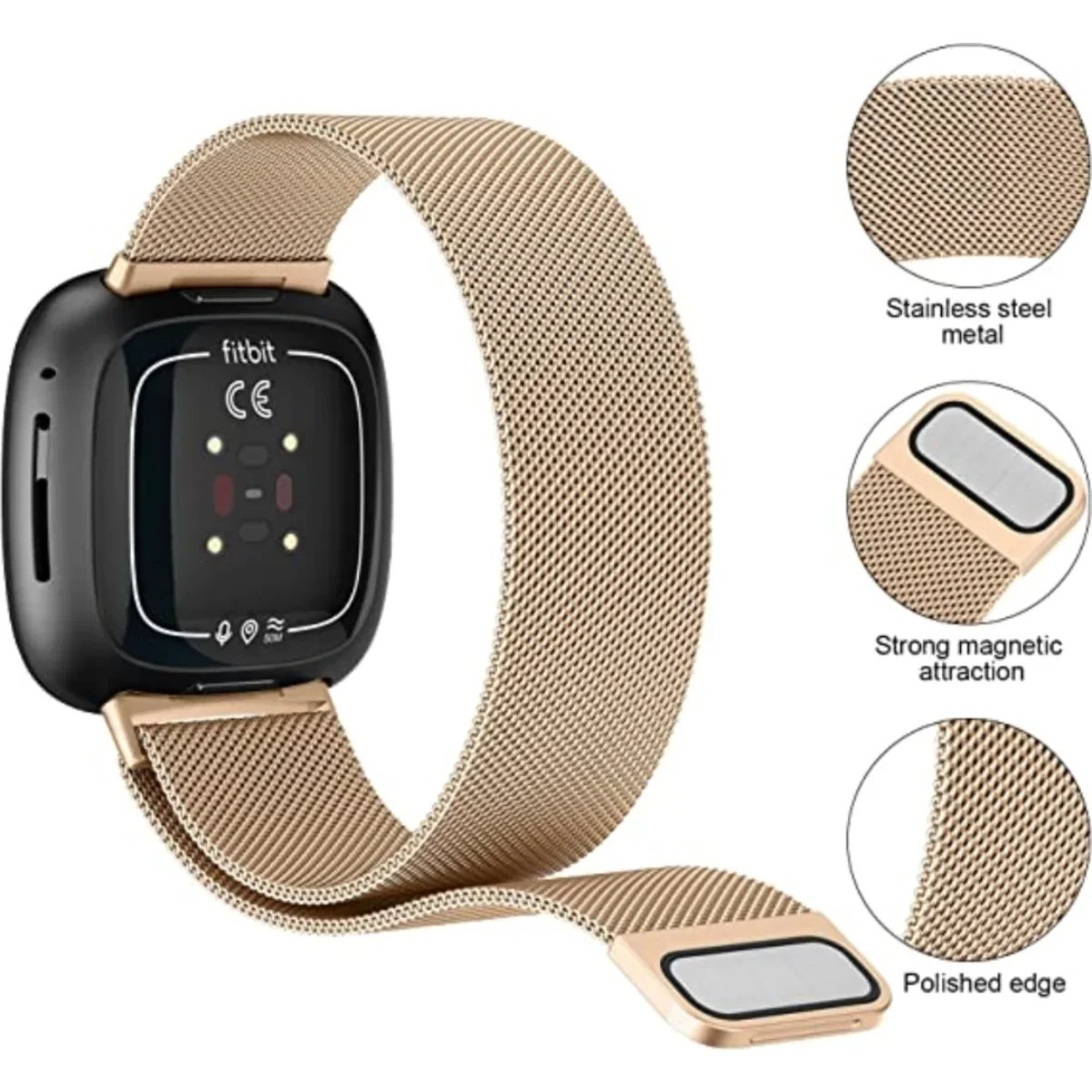 Миланский ремешок для Fitbit V – обзор и цена Milanese Loop Magnetic